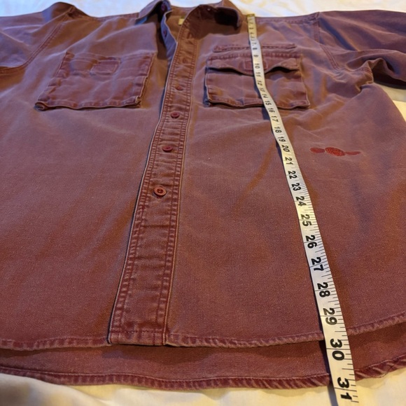 Vtg Wrangler Rugged Wear Pink Button Up Long Sleeve Shirt Size L (16-16 1/2) - Picture 8 of 10